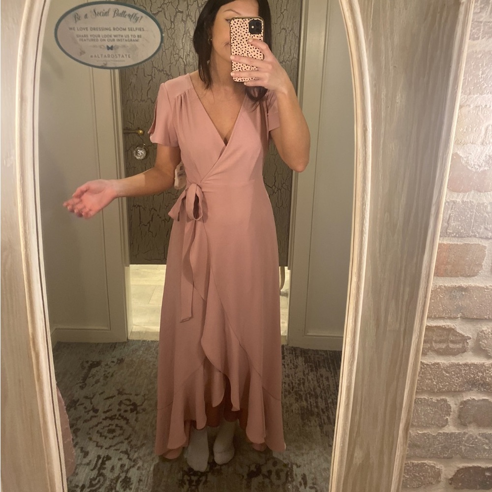 Altar’s State Pretty Pink Wrap Dress